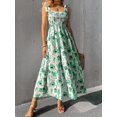 thumbnail image 4 of XINQIHANG Womens Mini Dress Summer Casual Puffy Sleeve Off Shoulder Elastic Waist Aline Flowy Ruffle Dresses, 4 of 7