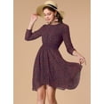 thumbnail image 2 of INSPIRE CHIC Robe Florale pour Femmes Manches Froncées Robes Smockées, 2 of 6
