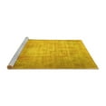 thumbnail image 2 of Ahgly Company Machine Washable Indoor Square Persian Yellow Traditional Area Rugs, 7' Square, 2 of 4