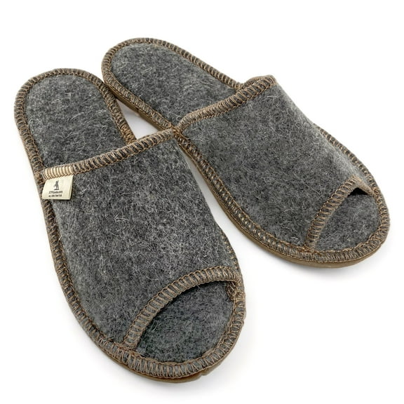 100% Sheep Wool House Slippers Optima Open Toe Men's Slippers Indoor Bedroom Slippers Comfy Slippers (US-Size, numeric_10)