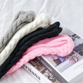 thumbnail image 3 of Qarigey 1 par de medias de punto de Color sólido, calcetines altos Keen, calentadores de piernas para mujeres, zapatos, accesorios, medias bonitas de Prendas para la parte inferior del cuerpo Gris, 3 of 6