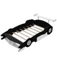 thumbnail image 5 of DeeHome Full Size Race Car-Shaped Platform Bed with Wheels,Black, 5 of 9