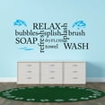 thumbnail image 3 of HYGIENE - Home Art Keeping Clean Words Decoration Sticker Personal Hygiene Product List Design Water Splash Vinyl Kids Room Bathroom Wall Decal 30" x 12", 3 of 5