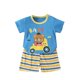 thumbnail image 5 of Odeerbi 6M-6Y Niños Niñas Verano Conjuntos Coche Imprimir Algodón Manga Corta Camiseta Rayas Pantalones Cortos Dos Piezas Set Cintura Elástica, 5 of 5