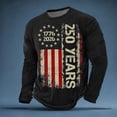 thumbnail image 4 of DHFJKG 250 Years Anniversary USA Shirts For Men Long Sleeve T Shirt National Flag Graphic Tee Celebrate 4Th Of July Top, 4 of 5