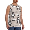 thumbnail image 2 of Fotbe Cartoon Bear Brown Men's Camiseta sin Mangas Estampada para Hombres, Playera Casual para Gimnasio, Entrenamiento, Playa-Small, 2 of 7