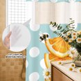 thumbnail image 4 of No Hook Shower Curtain, Summer Orange Slices Shower Curtains for Bathroom with See Through Top Window, Pastoral Daisy Flower Bee Polka Dot Waterproof & Washable Bath Curtain Narrow 54"x78", 4 of 9
