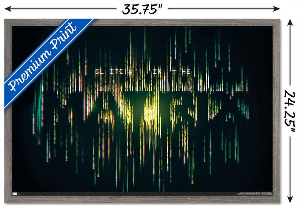 The Matrix: Resurrections - Glitch in the Matrix Wall Poster, 22.375" x 34", Framed