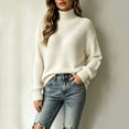 thumbnail image 2 of Sweater for Women Loose High Neck Long Sleeve Knitted Pullover Top Winter Fashion Casual Comfortable Wear Sweaters, 2 of 5