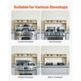 thumbnail image 2 of VEVOR Over the Stove Spice Shelf Spice Rack Kitchen Organizer 32.6x13in Bamboo 6 Hooks, 2 of 9