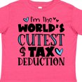 thumbnail image 4 of Inktastic I'm the World's Cutest Tax Deduction Blue Hearts Boys or Girls Toddler T-Shirt, 4 of 5