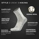 thumbnail image 3 of Calcetines de lana merino Socks Daze para senderismo y ciclismo, 4 pares, gris claro, 3 of 7