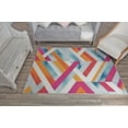 thumbnail image 3 of Rugs America Mika MO40A Passionfruit Geometric Contemporary Orange Area Rug, 8'x10', 3 of 7