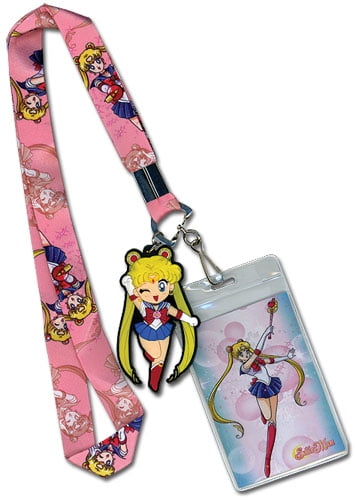 DEOLBA Hot Sale 1 pcs Cartoon Sailor Moon Lanyard Key Chains Pendant Gifts Party Favors A-4