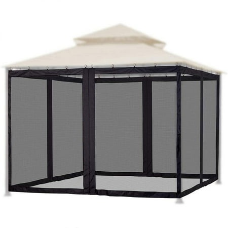 Universal Replacement Mosquito Netting Outdoor Mesh Netting Screen Sidewall Curtain With Zipper