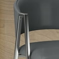 thumbnail image 4 of Noble House Modern Leather 28.25 Inch Barstool,Grey, 4 of 7