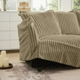 thumbnail image 2 of Modern U-Shaped Sectional Sofa with French Edges, 3-Seater Camel Fabric Deep Seat, 2 of 24