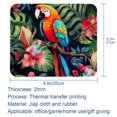 thumbnail image 5 of Parrot Square Mouse Pad, 8.3x9.8 Inch, Non-Slip Rubber Bottom, Printed Desk Mat for Office and Gaming, 5 of 6