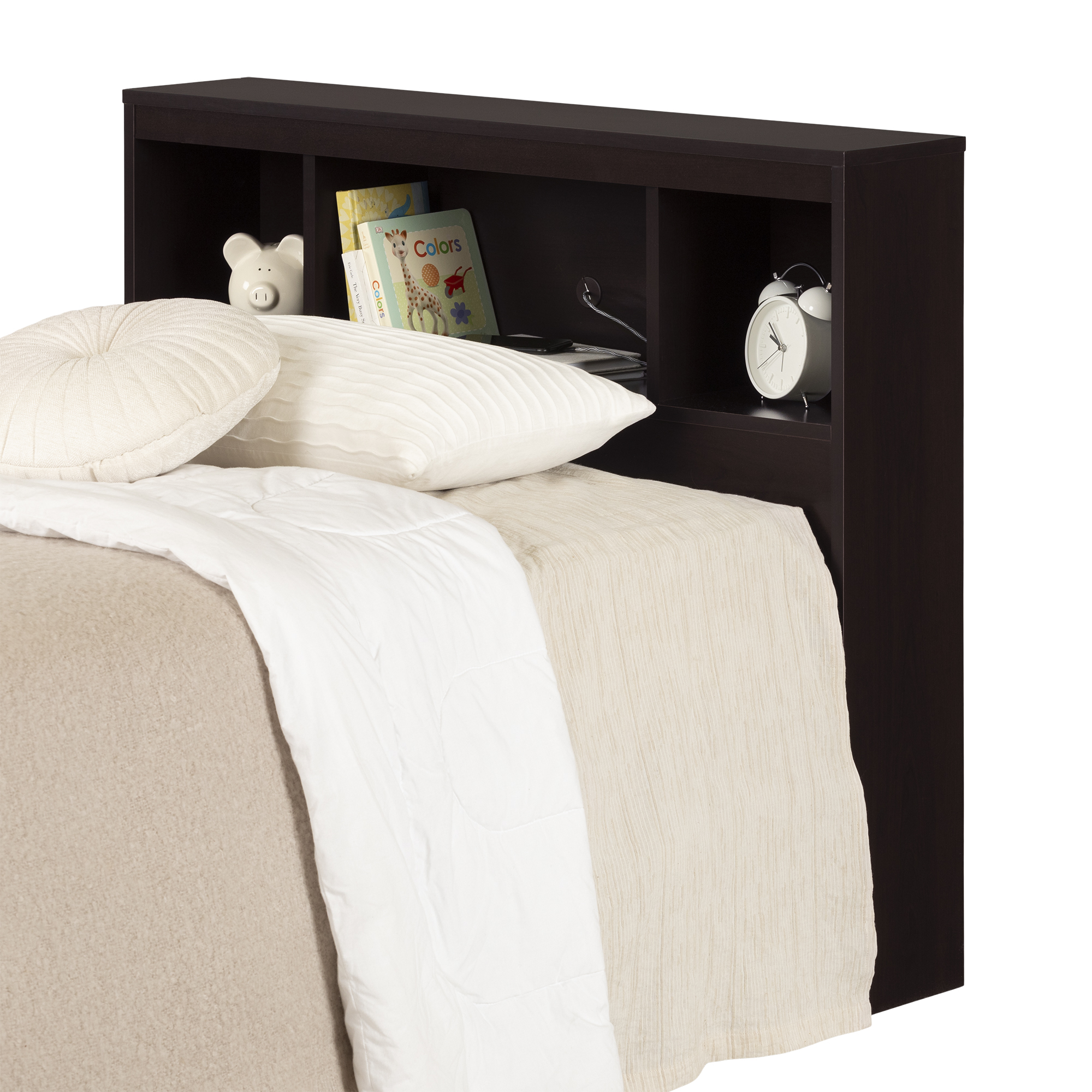 South Shore Spark Kid's Bookcase Headboard, Twin, Chocolate - image 2 of 10