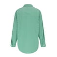 thumbnail image 3 of XMHJSMD Summer Tops for Women 2024 Women's Striped Cardigan Tops Loose Casual Long Sleeve Shirt Lightweight Shirts for Women(Green,Xl), 3 of 4