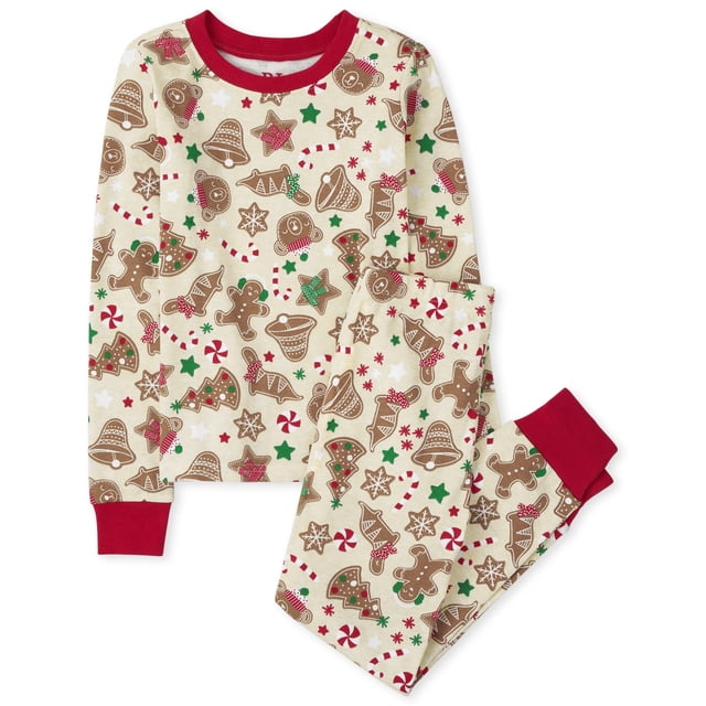 Pijama The Children's Place Snug Fit, algodón y pan de jengibre