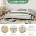 thumbnail image 7 of Rugerasy 6 Inch Low Profile King Bed Frame,Heavy Duty Metal Platform,King Size Mattress Foundation with Steel Slat Support,No Box Spring Needed,Easy Assembly,White KING, 7 of 7