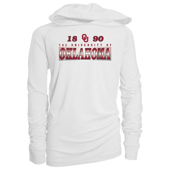 Youth Garb White Oklahoma Sooners Marley Long Sleeve Raglan Hoodie Sunshirt
