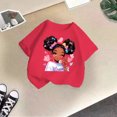 thumbnail image 5 of MEZZALL Kid Girls Cute Graphic T-Shirt Round Neck Short Sleeve Tee Summer Casual Tshirts Tops, Hot Pink, 9-10 Years, 5 of 5