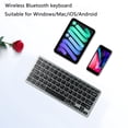 thumbnail image 5 of PloutoRich Wireless Bluetooth Keyboard, Rechargeable Ultra Thin Wireless Keyboard with USB Receiver for Windows/Computer/Desktop/PC/Notebook, 2.4G & Bluetooth Connectivity, 5 of 9