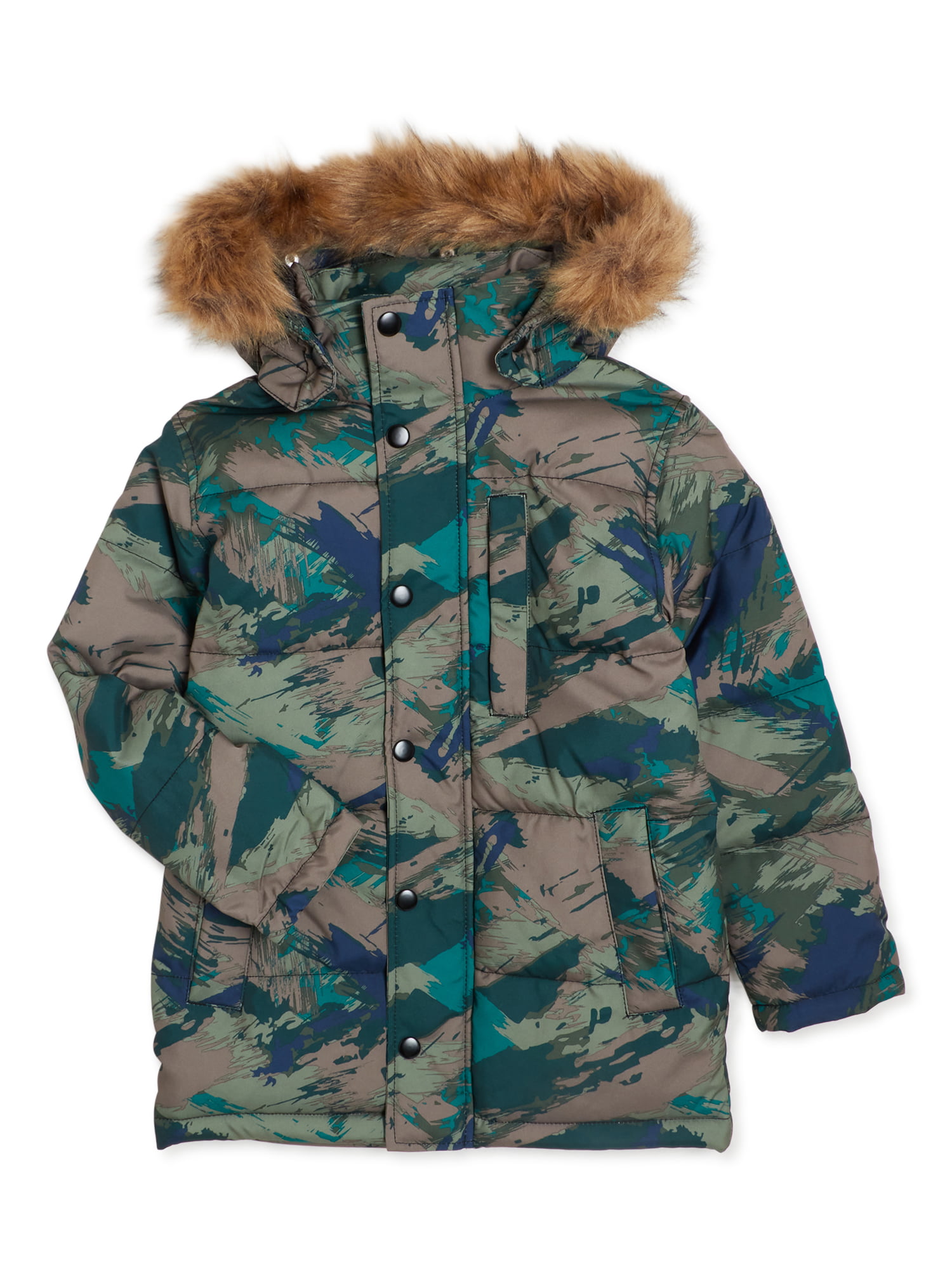 Swiss Tech Boys Winter Puffer Parka Jacket, Sizes 4-18 - Walmart.com