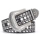 thumbnail image 1 of Cinturón de diamantes de imitación para mujer Cinturón de cuero con tachuelas y brillantes para vaqueros y pantalones, color negro, 1 of 5
