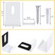 thumbnail image 3 of Clips de espejo de metal Kit de clip para colgar espejo de canal ancho Clips de retención grandes y pesados ????para espejos con tornillo Clips de espejo para montaje en pared Pantallas publicitarias, 3 of 5