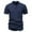 Navy/short sleeve shirts men, variant on Txeol Limited Time Deal Men's Cotton Linen Short Sleeve Henley Shirts Lightweight Stretch Band Collar Button Down Beach Vacation Workout Top,White,M