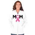 thumbnail image 3 of Breast Cancer Awareness Mom Fighter Womens Plus Size Graphic Zipper Hoodie Brisco Brands 4X, 3 of 5