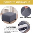 thumbnail image 3 of Square stool cover (dark gray) with elastic bottom, washable pouf cover, 3 of 5