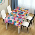 thumbnail image 4 of Yayeee Tablecloths 54" x 72" Rectangle Wrinkle Resistant Party Table Cover, Yellow Colorful Circles, 4 of 8