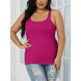 thumbnail image 3 of Charmo Womens Plus Size Cotton Tank Tops with Shelf Bra Adjustable Wider Strap Camisole Basic Undershirts 1X-5X, 3 of 7