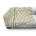 thumbnail image 3 of Yellow and White Soft Flannel Fleece Throw Blanket, Hexagonal Pattern Honeycomb Beehive Simplistic Geometrical Monochrome, Cozy Plush for Indoor and Outdoor Use, 50" x 60", Yellow White, by Ambesonne, 3 of 6