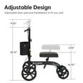 thumbnail image 3 of ELENKER Foldable Knee Walker with 10" Front Wheels Steerable Scooter Crutch Alternative, Black, 3 of 8