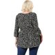 thumbnail image 5 of Women's Plus Size Blouse V Neck 3/4 Ruffle Sleeve PolDots Peplum Top Black 3X, 5 of 7