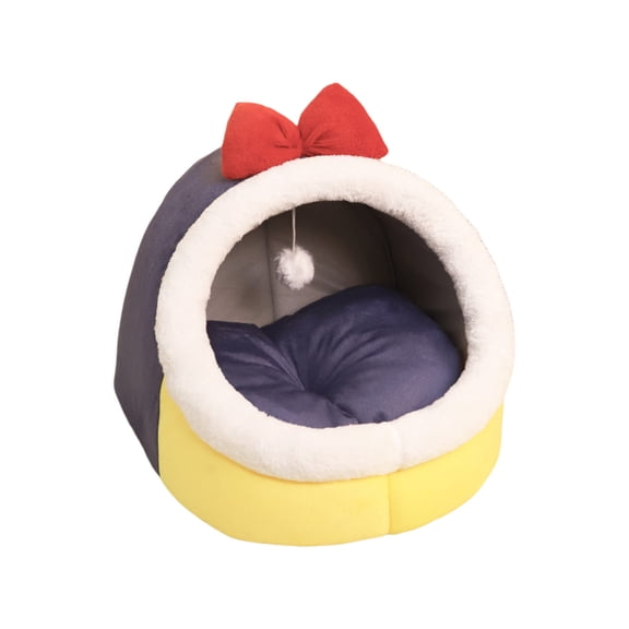 Cat Beds for Indoor Cats - Cat Cave Bed with Hanging Toy,Super Soft Calming Pet Bed for Kitten,Warm Plush Cat Bed ,cat Hideaway
