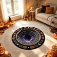 thumbnail image 2 of sruoe Spooky Ghost 3D Visual Round Halloween Rug, Eerie Illusion Floor Mat, Scary Halloween Decorations for Living Room, Bedroom, Entryway, 2 of 6