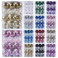 thumbnail image 2 of CHGBMOK 24Pcs 2.36''/60mm Clear Plastic Christmas Ball Ornaments Shatterproof Hanging Ornaments Baubles With Filling for Holidays Xmas Tree Decorations Hot Pink, 2 of 5