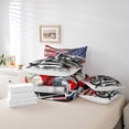thumbnail image 5 of Racing Motorcycle Full Comforter Set - 7 Pieces Bed in a Bag Set,American Flag Bedding Sets Full with Vehicles Dirt Bike Motocross Rider Quilted Comforter,Flat Sheet,Fitted Sheet,Pillowcases, 5 of 5