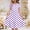 Purple, variant on JUSLIO Girls Pleated Dress Cute Crew Neck Flutter Casual Dresses Size 5 Y