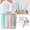 thumbnail image 2 of Caeoweyjj Silicone Travel Split Bottle Set Flat Style Cosmetic Storage Hand 4 Bottle Travel Shampoo And Conditioner Bottles Large Travel Shampoo Container Bottles Mini Travel Bottles Kids Bottles, 2 of 6