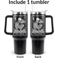 thumbnail image 2 of Goth Gifts Goth Tumbler Halloween Tumbler 40 Oz 3d-Printed Skull Gifts Cup For Women Men Spooky Skeleton Travel Mug with Handle Lid and Straw, 2 of 6