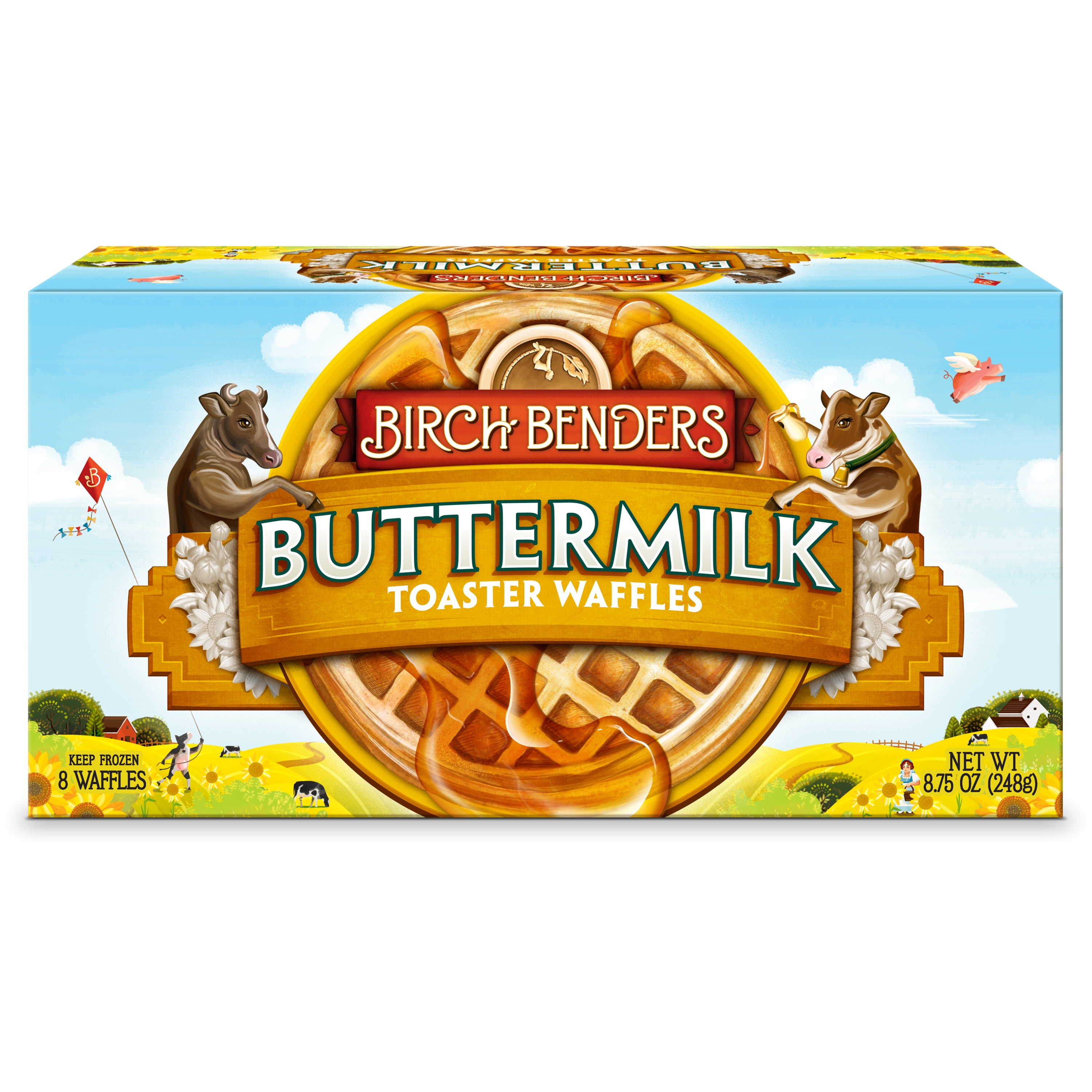 Birch Benders Buttermilk Toaster Waffles, 8.75 Ounce 8 per case
