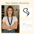 thumbnail image 3 of Retractable Scrunchie Lanyard Set, 4 Stretchy Scrunchie Style Neck Lanyards with 4 Waterproof ID Card Holders（style A）, 3 of 7