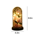 thumbnail image 3 of LSLJS Artificial Immortal Flowers Valentines Day Gifts, Realistic Plastic Rose Flowers in Glass Dome with LED Lights Glowing Eternal Floral Ornaments Romantic Love Decorations for Women Girls Wedding, 3 of 7